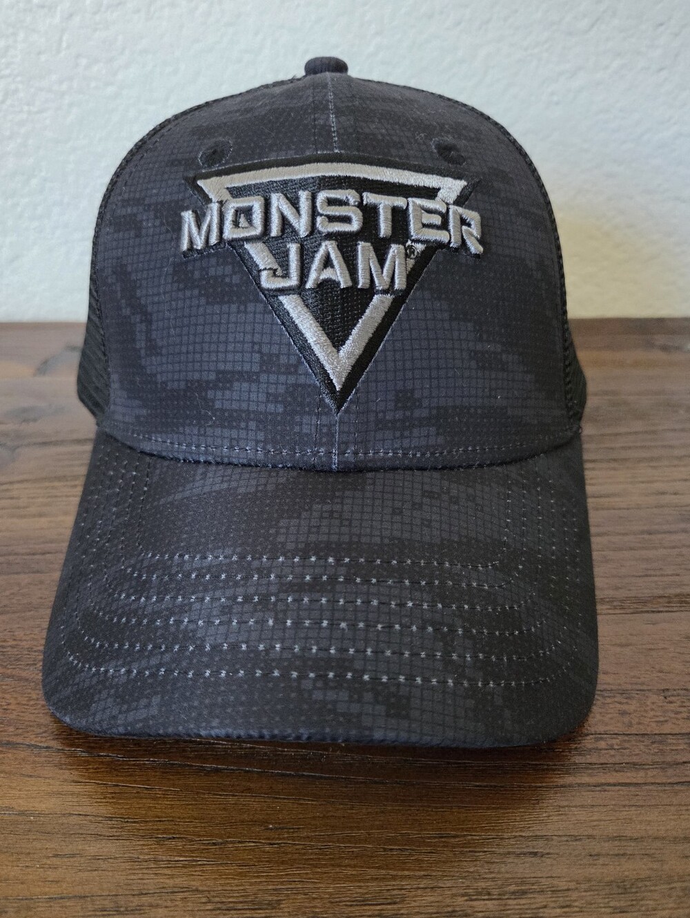 Monster Jam Black Embroidered Logo Trucker Hat